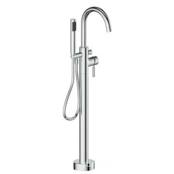 Rounded Free Standing Tub Filler with Shower Set